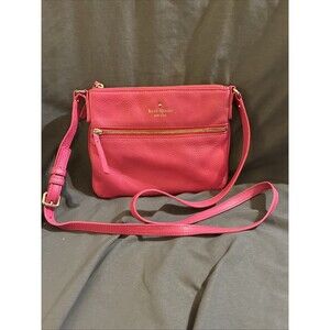 Kate Spade New York Small Crossbody Bag Hot Pink Adjustable Strap Leather